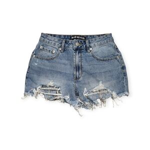 Blue Revival Frayed Hem Jean Shorts Brand New
